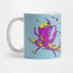 Octopus in a sea kayak Mug